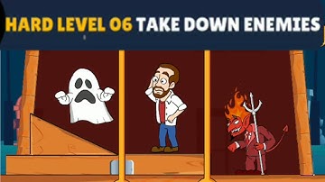 Home Pin - HARD LEVEL 1 -6 (Take Down Enemies) | Pin Pulling game