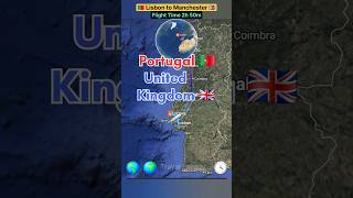 Portugal 🇵🇹 to Manchester UK 🇬🇧 flight Route direct flight ✈️ Operator by easyjet #portugal