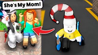Trolling as a BABY, Then HER MOM JOINED.. (Roblox MM2)
