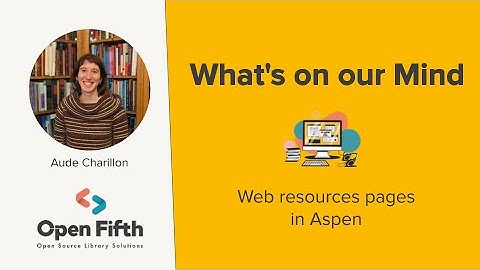 Web resources pages in Aspen Discovery