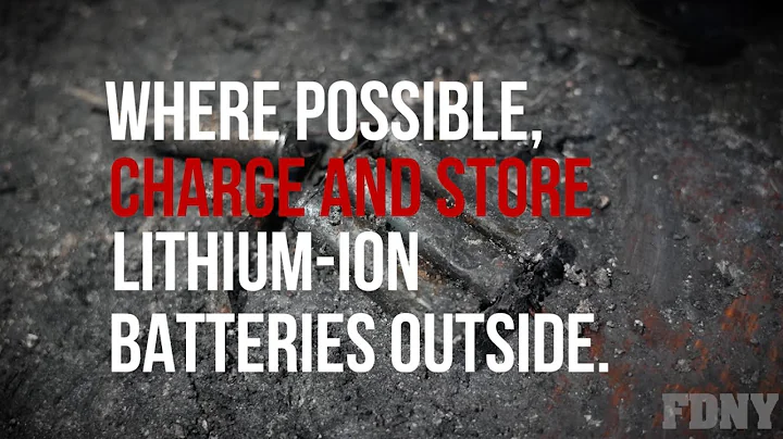 FDNY PSA: Where possible, CHARGE and STORE lithium-ion batteries outside