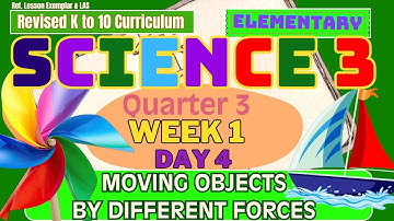 Grade 3 Science Q3 W1 D4 | Moving objects by different forces | Revised K-12 MATATAG