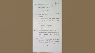 B. Sc. 6 th sem. Mathematics paper, Linear Algebra, CRSU, Jind #math #exam #mathematics #crsuupdate