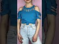 Easy Slashed Cold Shoulder Top Tutorial #shorts T-shirt Cutting Mp3 Song