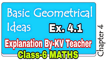 (Ex 4.1) Basic Geometrical Ideas/ Class-6 Maths Chapter 4 Exercise/ Answers Explained by KV teacher