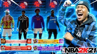 Four VERIFIED NBA 2K Youtubers On The 4v4 Court At The Same Time! BEST BUILD NBA 2K21