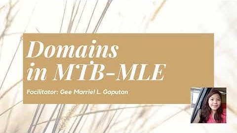 Standards per Grade Level and 9 Domain in MTB MLE