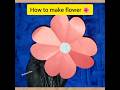 Easy Paper flower 🌺 | Paper flower making ideas #art#flowers#craftideas#paper#shorts
