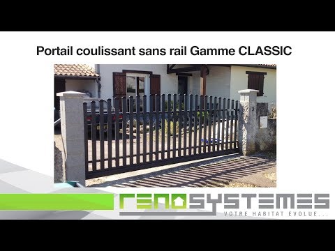 Portail coulissant sans rail - RENOSYSTEMES - Saint Médard d'Eyrans (33)