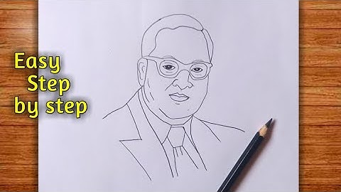 Dr Br Ambedkar Drawing Easy / Ambedkar Drawing / Babasahab Ambedkar Drawing