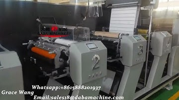 DABA 570mm 4 colors Inline Flexo Printing Machine With Turn Bar Back Side Printing