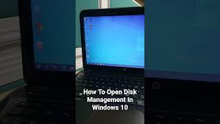 how to open disk management in windows 10