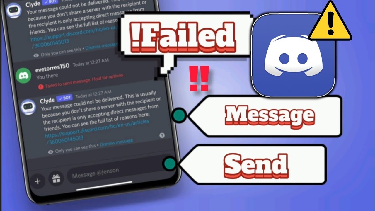 Message failure. Direct messages discord.