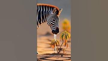 Zebra saved the mango tree from drying up by watering it 😭 #ai  #save #tree #zebra
