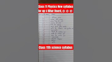 #class 11th science syllabus #Hindi medium # up and Bihar Board # New syllabus in Hindi medium##