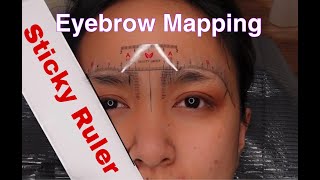 Eyebrow Mapping quick and easy tutorial with Sticky Ruler