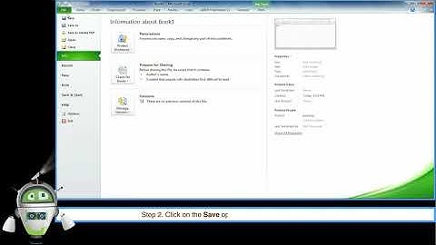 Chapter 6 - Introduction to MS Excel 2010 Part 5 - Saving a Workbook | Class 5 Computer