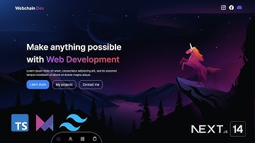 Build a Next.js 14 Portfolio website with Tailwind CSS and Typescript