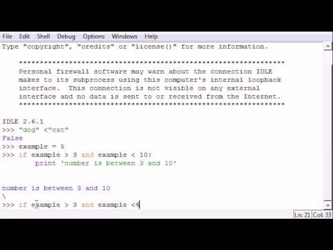 Python Programming Tutorial   24   And and Or video x flv