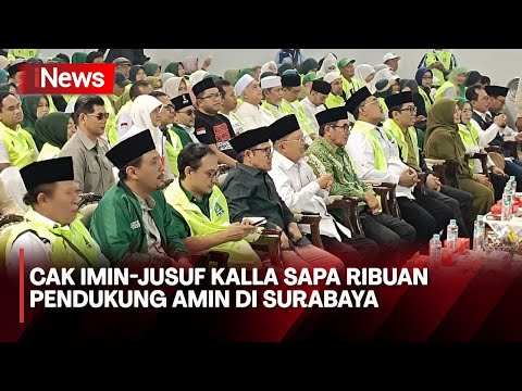 Didampingi Jusuf Kalla, Muhaimin Iskandar Sapa Ribuan Kader dan Relawan AMIN di Surabaya