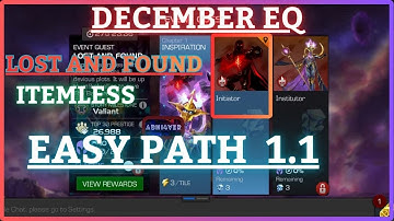 MCOC | EQ 1.1 | Easy Path | December EQ | LOST AND FOUND | Itemless |
