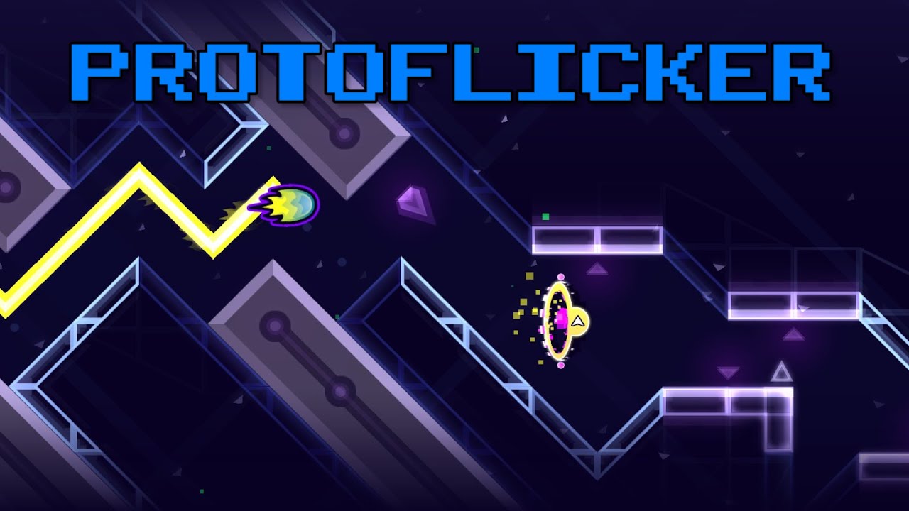 Protoflicker 🔴 LIVE - PROTOFLICKER 100% and Azurite 100% (Extreme Demon) | Geometry ...