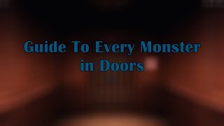 All Doors Monsters List - Gamer Tweak