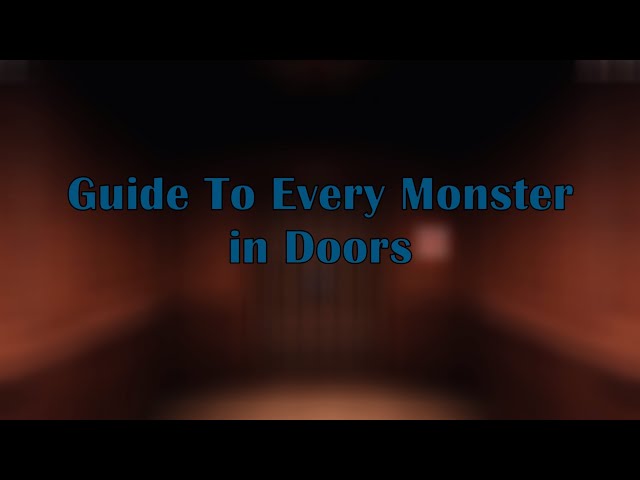 Roblox DOORS ALL NEW Monsters Name