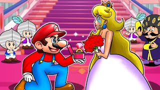 Mario & Peach Wedding  Mario Love Story  Super Mario Bros Animation