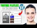 Embed youtube playlist in website (Beginner Wordpress Tutorial 2026)