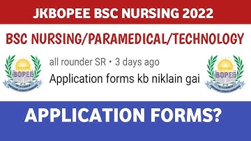 jkbopee bsc nursing 2022 | application forms