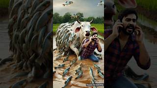 Download Lagu millions of Dangerous fish covered the cow 😭 The farmer is worried #ai #cow #fish MP3