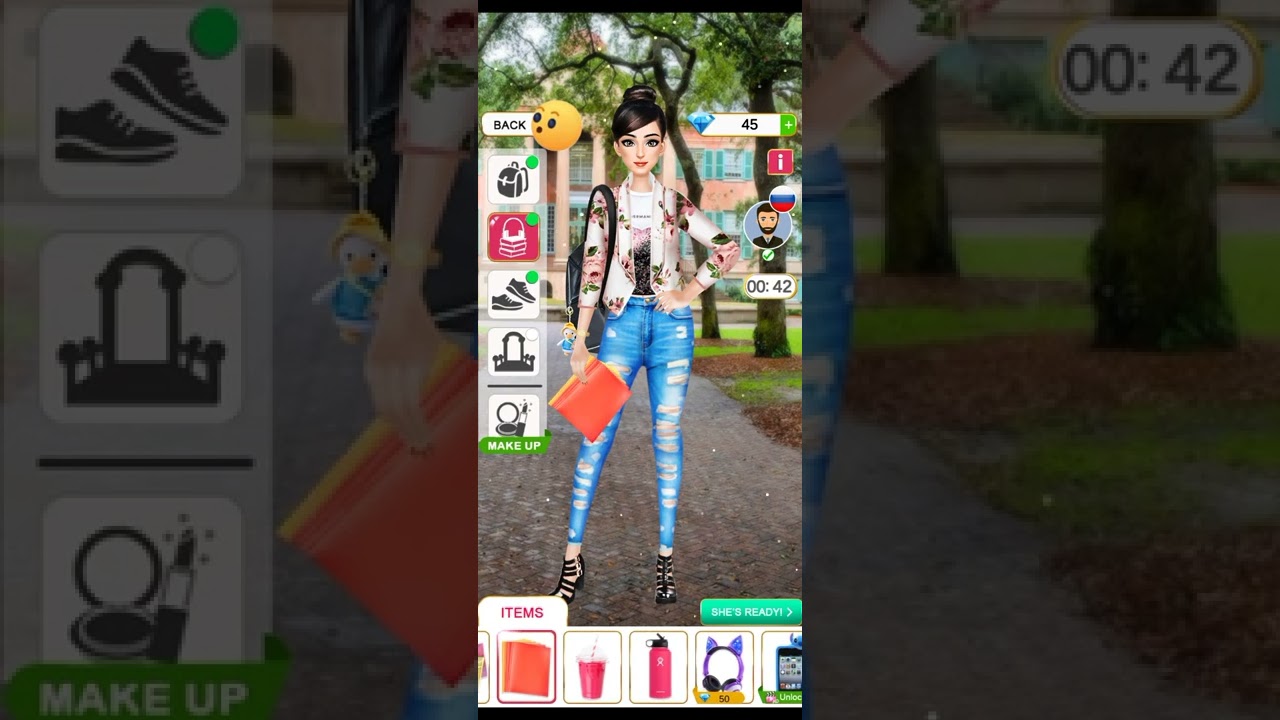College girls fashion dressup & makeup game