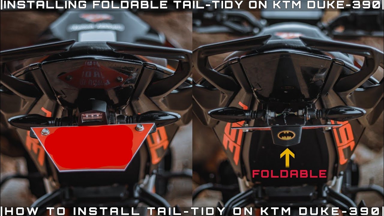 How To Install TailTidy On KTM Duke390Installing Foldable TailTidy