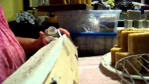 Essential Soap: PART 1 CUTTING SOAP. How to Make Hot Process Soap Crock Pot. New LYE Soap Mold.