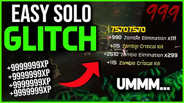 *NEW* SOLO UNLIMITED XP GLITCH / MONEY GLITCH BO7! UNLOCK EVERYTHING NOW DO ASAP BO7 ZOMBIES GLITCH