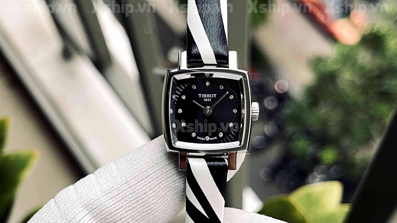 NWT Tissot Lovely Quartz Diamond Black Dial Ladies Watch Tissot Lovely Quartz Diamond Zebra Leather Strap Ladies  main image 3