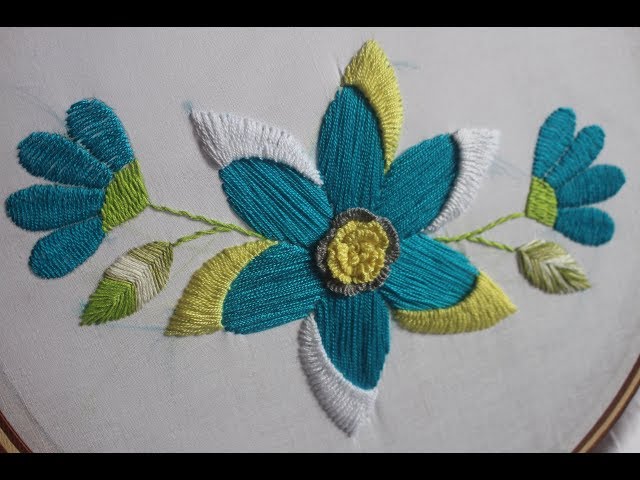 Hand Embroidery Designs | Fantasy flower design | Stitch and Flower-174