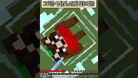 マイクラ エリトラ無しで空を飛ぶ