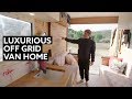 Builder shows how he made a luxury offgrid box van conversion