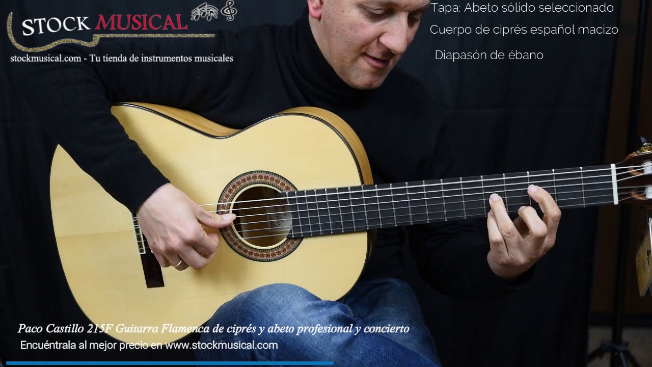 Paco Castillo 215F Guitarra Flamenca de ciprés y abeto profesional y  concierto - YouTube