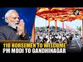 Watch: 110 horsemen to welcome PM Modi to Gujarat’s Gandhinagar