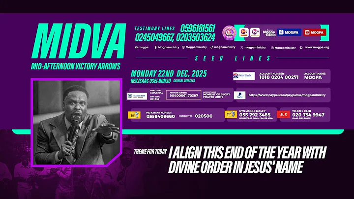 ALIGN MY ENDING WITH DIVINE ORDER OH LORD  || MIDVA WITH REV OB || 22 - 12 - 2025