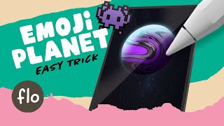 EMOJI PLANET in PROCREATE #Shorts - Quick Procreate Tutorial screenshot 4