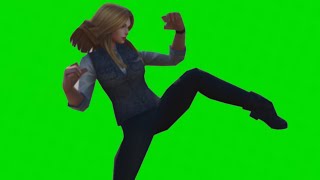 Green Screen Marvel S.H.I.E.L.D. Agent Sharon Carter side view