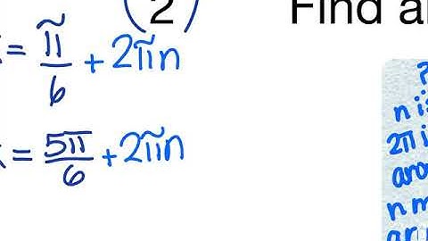 5.5 Solving Trig Equations