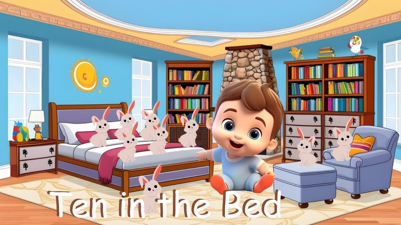 Ten Rabbit in the bed - YouTube