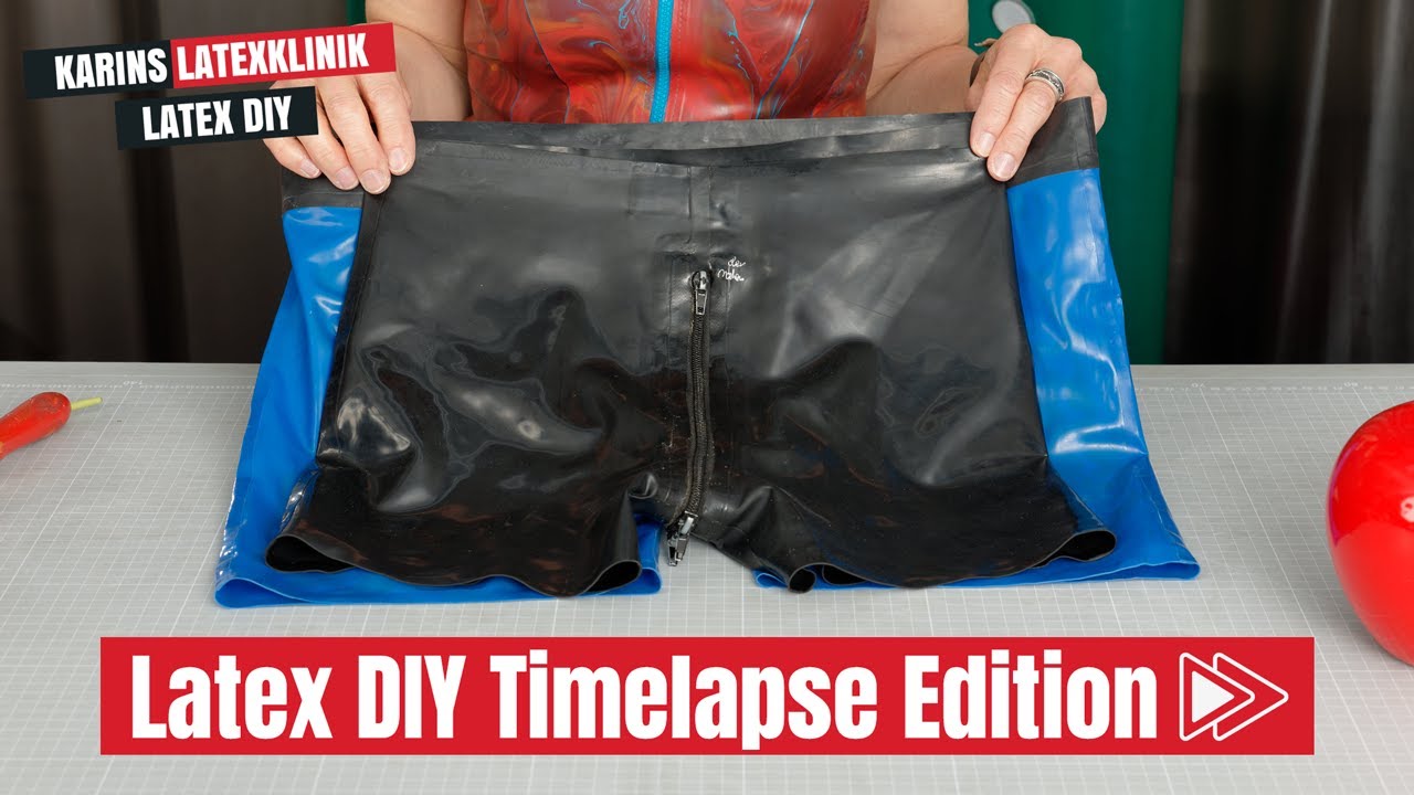 Zu groß gewordene Latexshorts kleiner machen, How to reduce latex