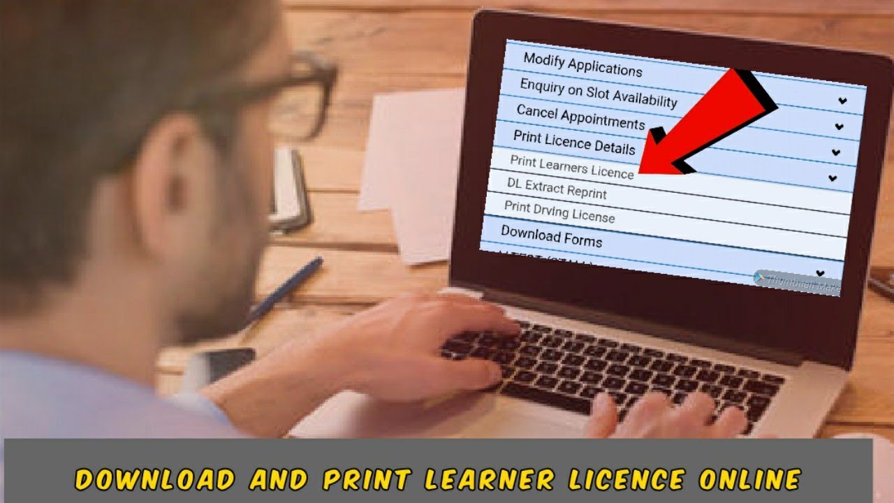 How To Print Learning Licence Online Print Learners Licence YouTube