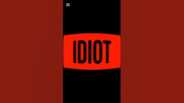 you are an idiot #typography #aftereffects #edit #meme